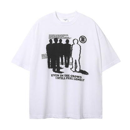 "LONELINESS" Retro Design Oversized T-Shirt