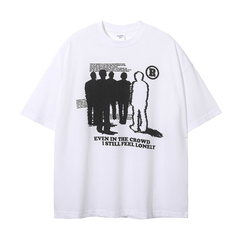 "LONELINESS" Retro Design Oversized T-Shirt