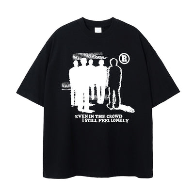 "LONELINESS" Retro Design Oversized T-Shirt