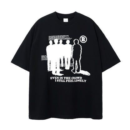"LONELINESS" Retro Design Oversized T-Shirt