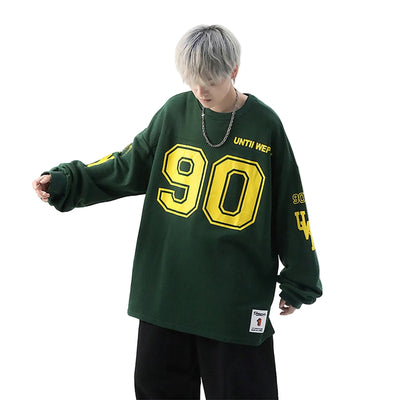 American Retro Street Pullover Sweater Oversized