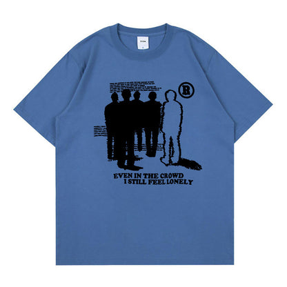 "LONELINESS" Retro Design Oversized T-Shirt