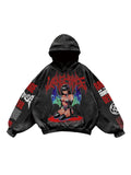 "VENGEANCE" Hooded Loose Retro Sweatshirt