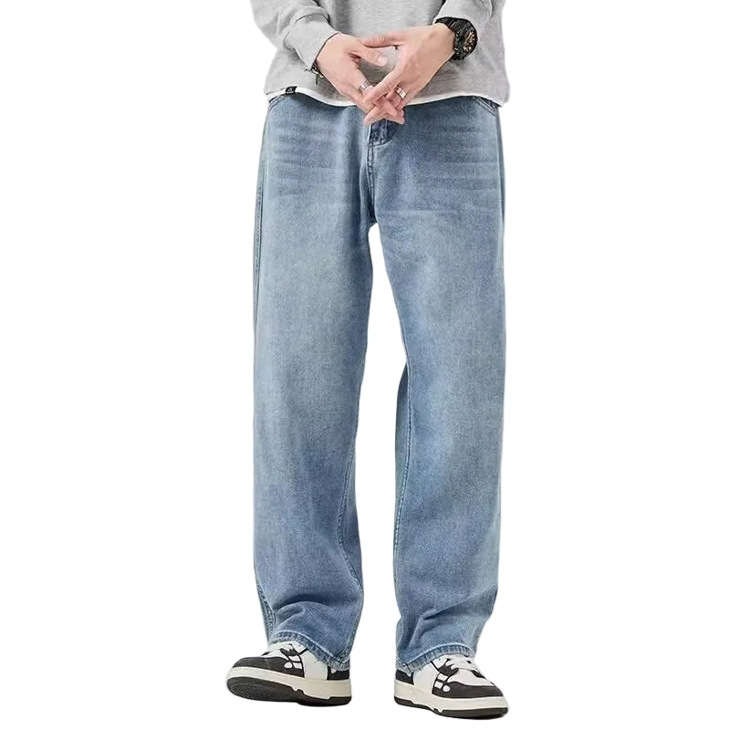 "YNGSTR ENERGY" Vintage Straight-leg Loose Jeans