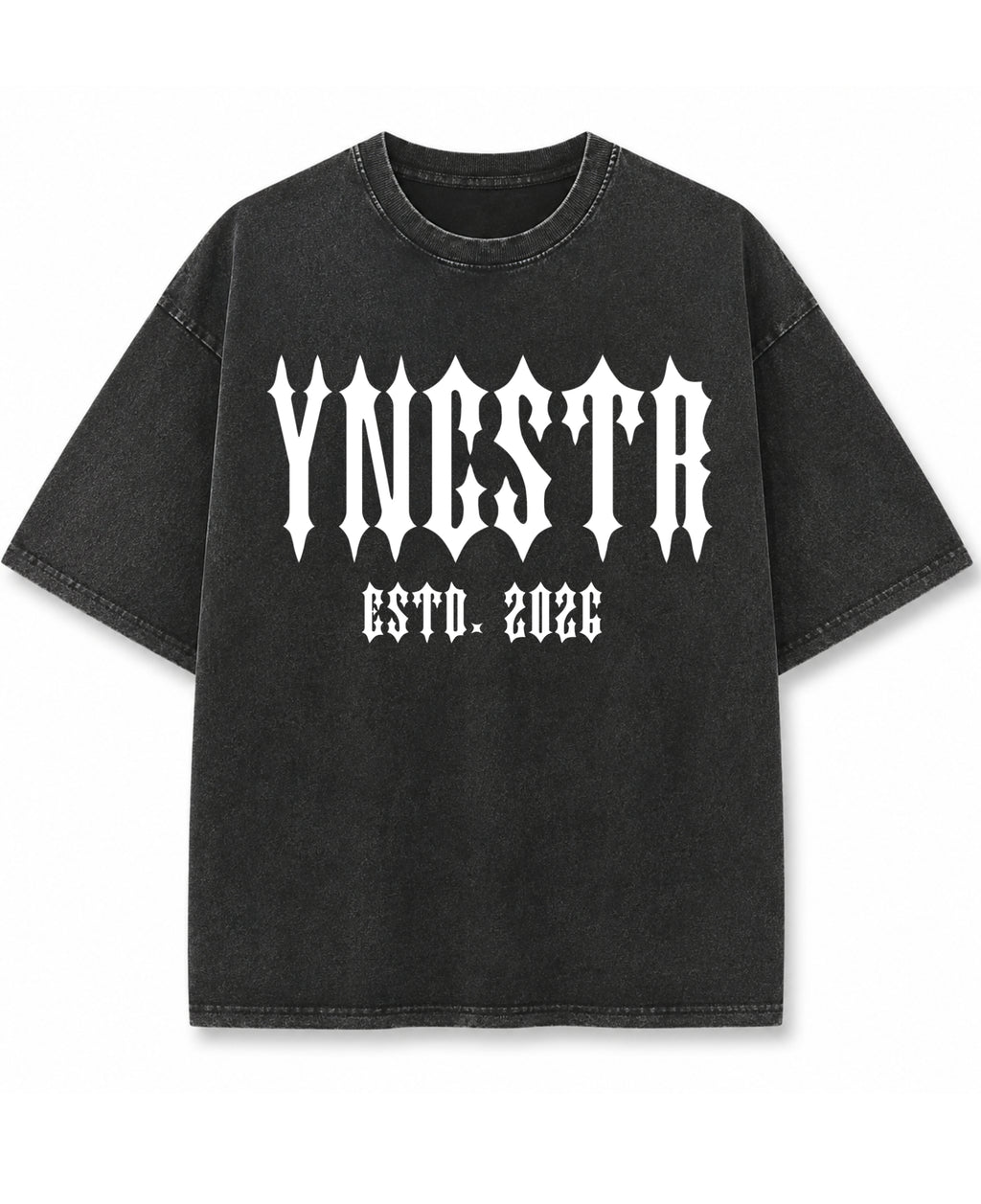Vintage Fade Wash Oversized T-shirt Front Design