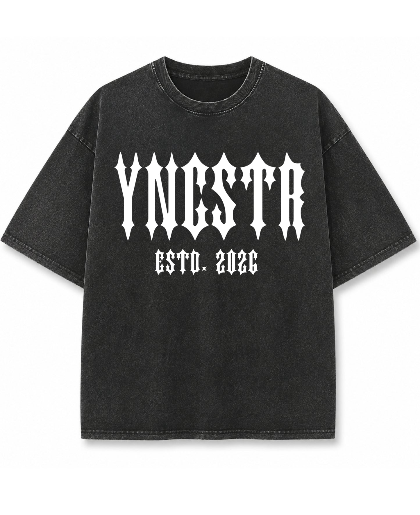 Vintage Fade Wash Oversized T-shirt Front Design