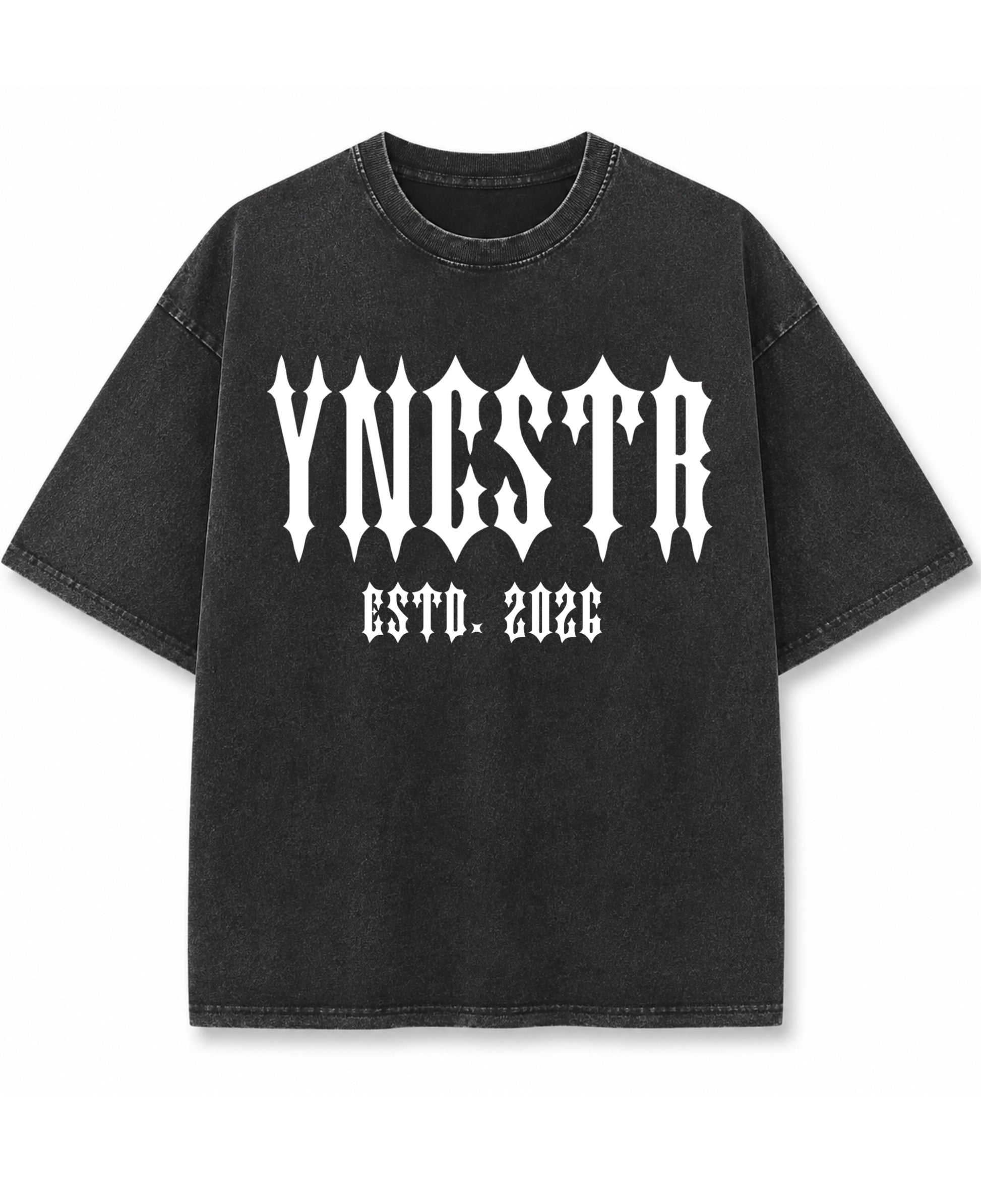 Vintage Fade Wash Oversized T-shirt Front Design