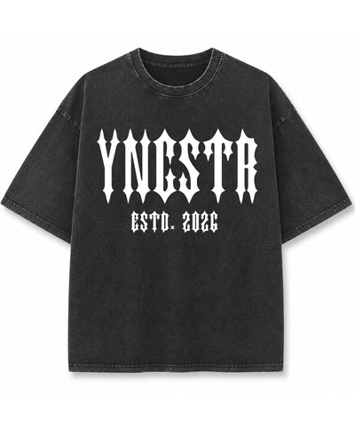 Vintage Fade Wash Oversized T-shirt Front Design