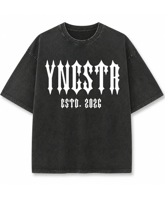 Vintage Fade Wash Oversized T-shirt Front Design