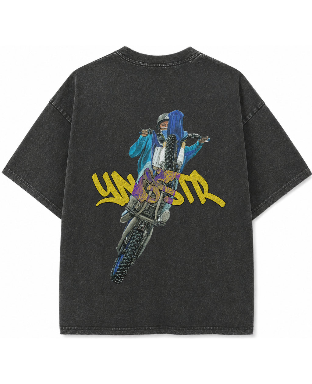 Vintage Fade Wash Oversized T-shirt Back Design