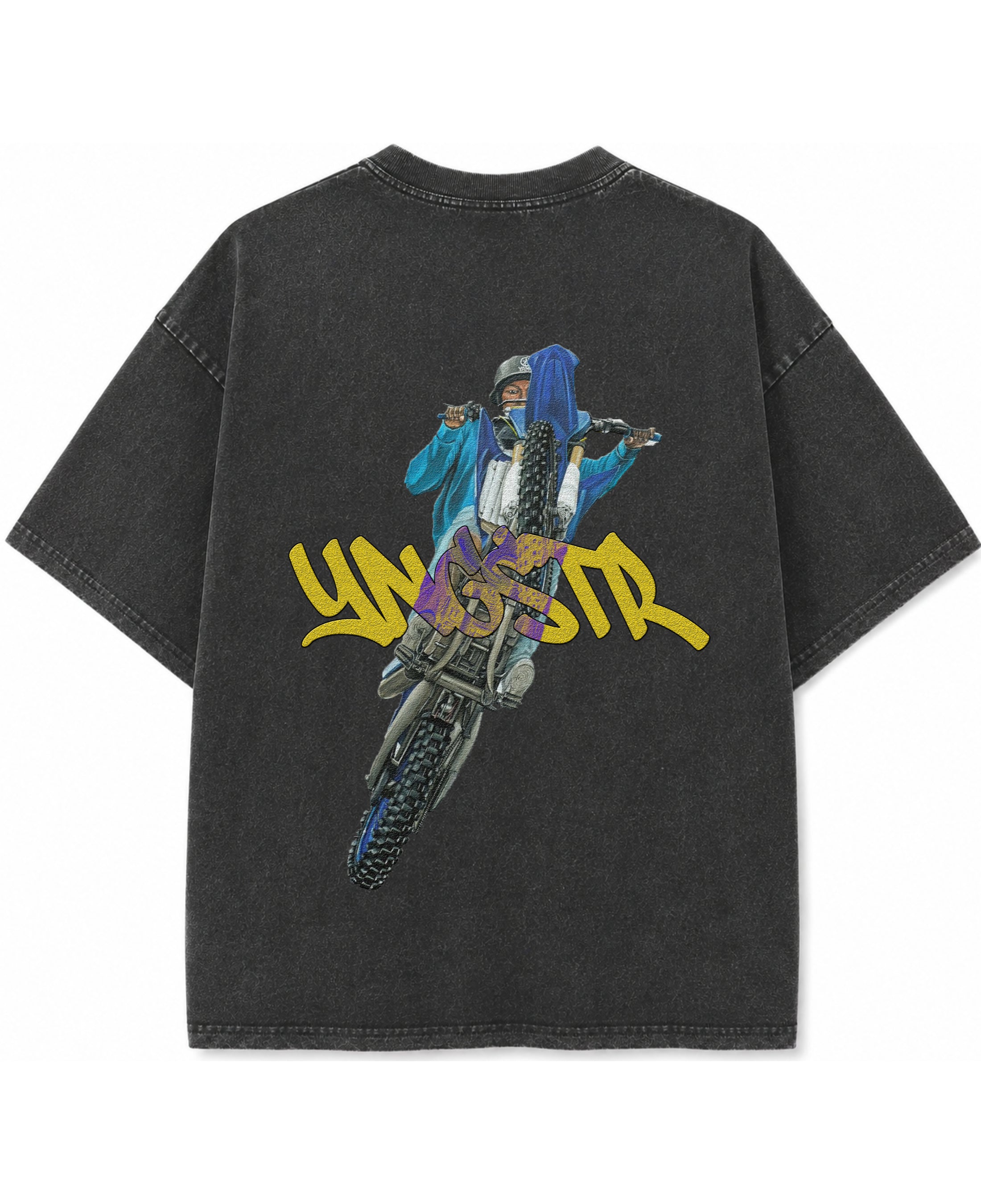 Vintage Fade Wash Oversized T-shirt Back Design